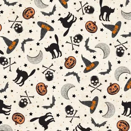 05023-E - Spooky Toss - Cream - Happy Haunting