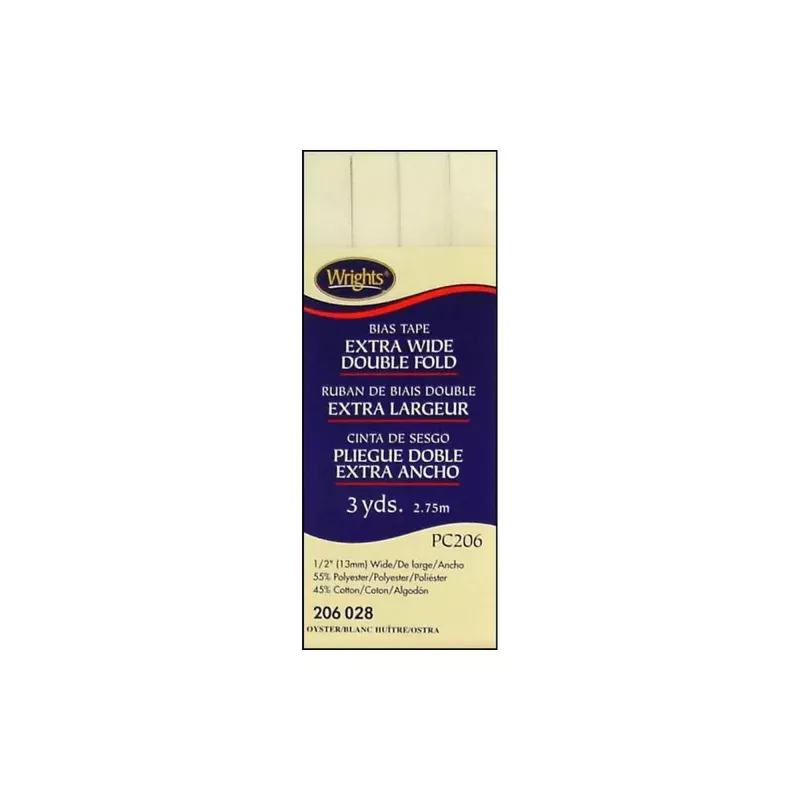 1/4″ Double Fold Bias Tape Oyster