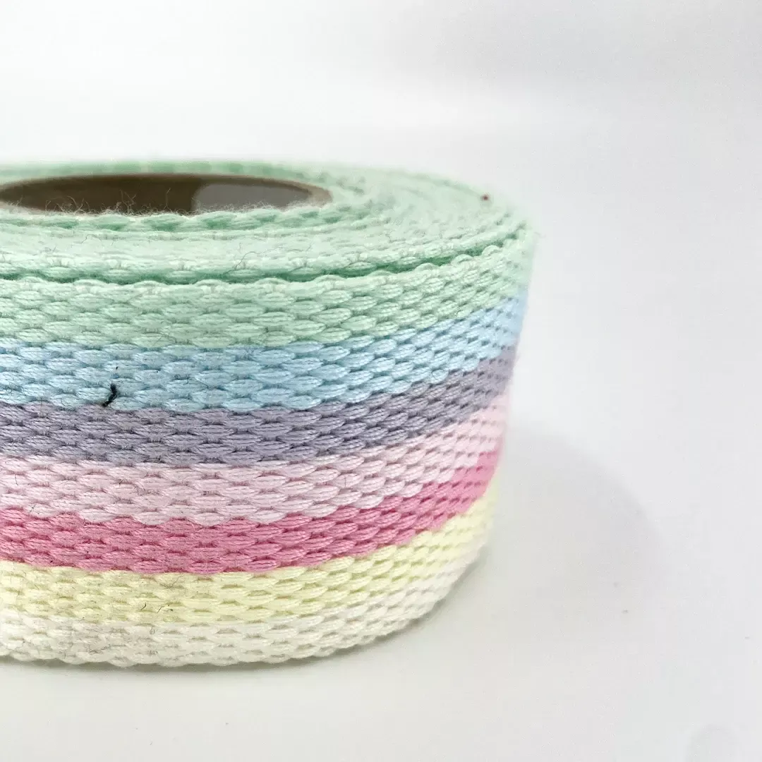 1.5" Rainbow Webbing - Pastel