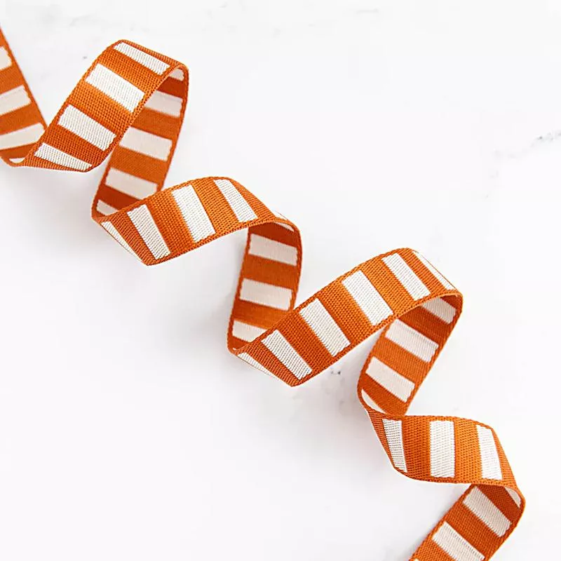 1" Bold Stripe Webbing - Saddle