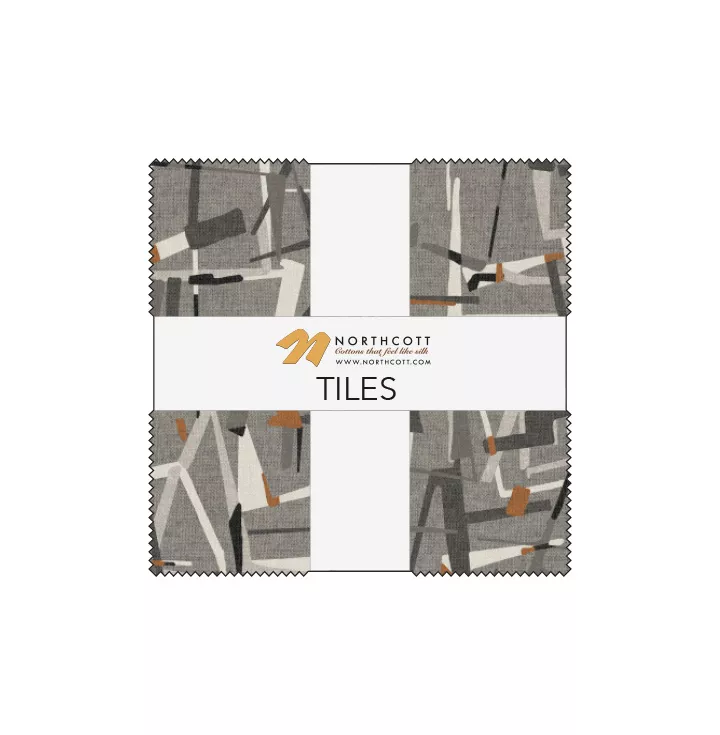 10" Tiles Squares Modern Elements - 42 pcs - Modern Elements