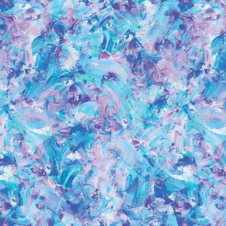 108" Wide Back - Paint Splash - Turquoise Lilac