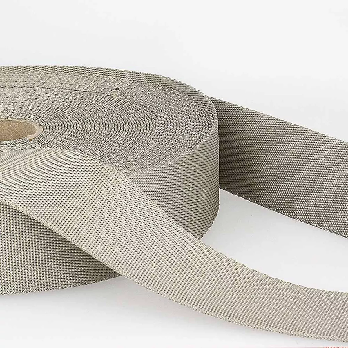 15mm Polyester Webbing in Light Grey