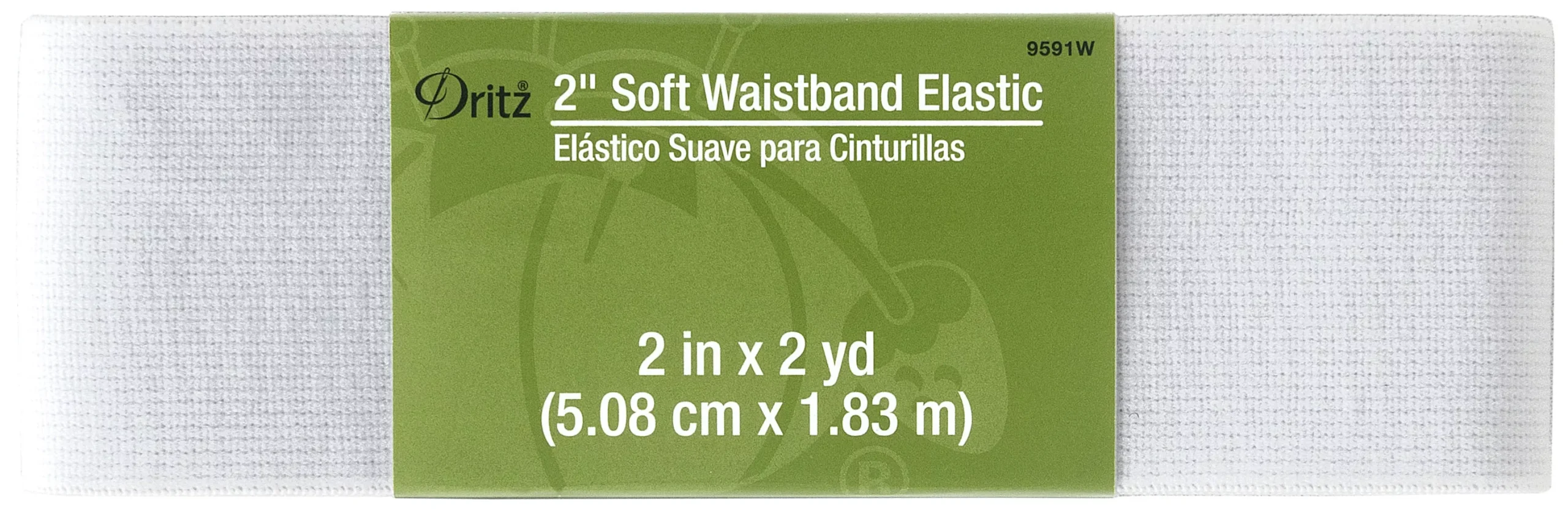 2 Inch Soft Waistband Elastic - White