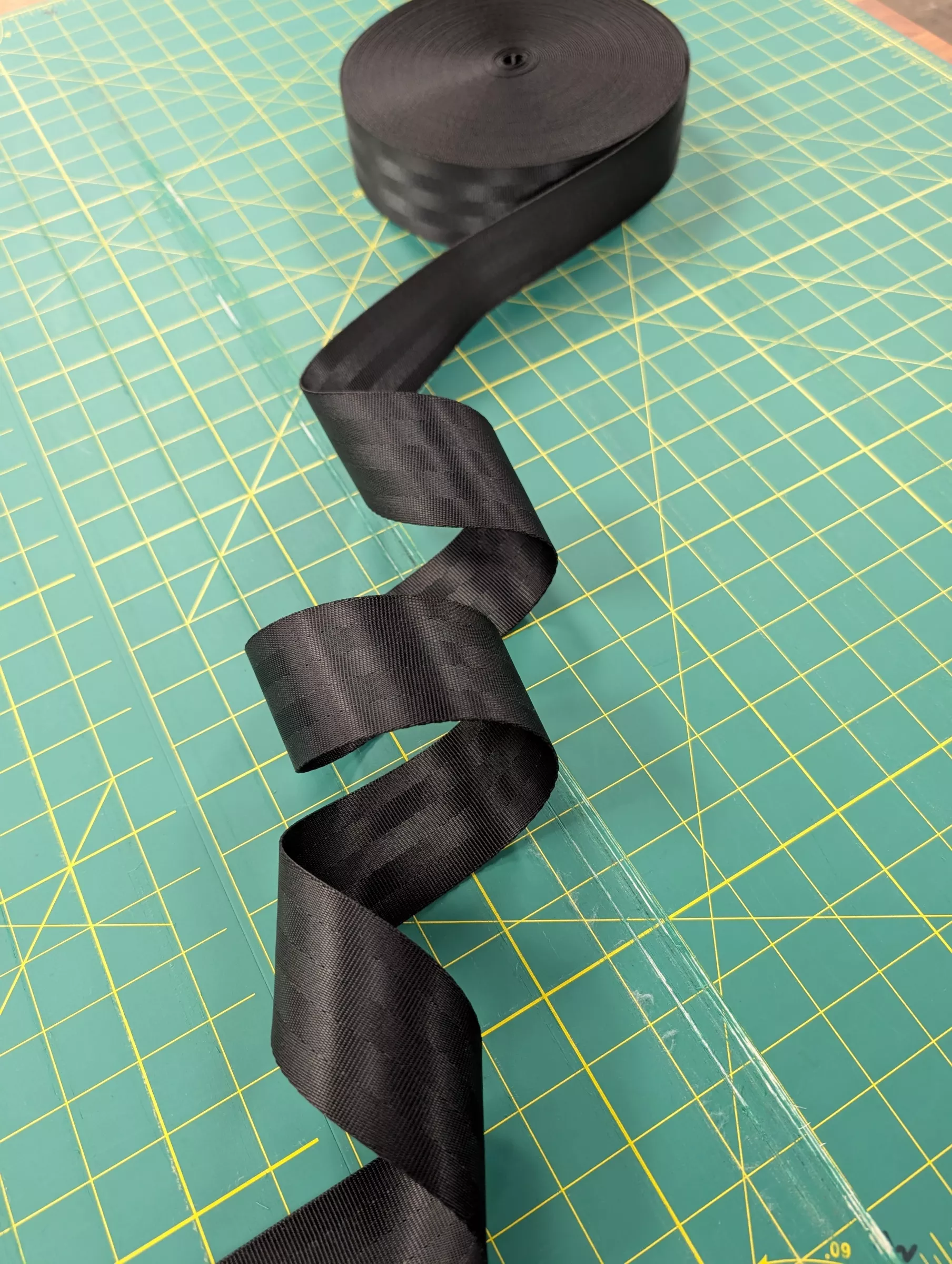 2" - Seatbelt Webbing - Black