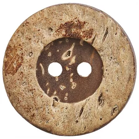 23 mm Coconut 2 Hole Round Button - Brown - 3pc