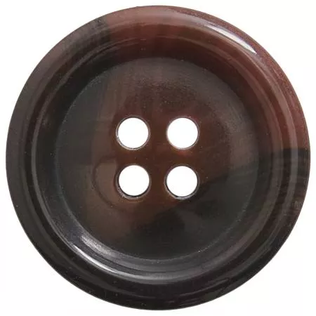 23mm Swirl Button - Brown - 3pc