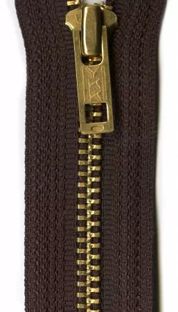 24" 1-Way Separating Zipper (Brass)/Sable