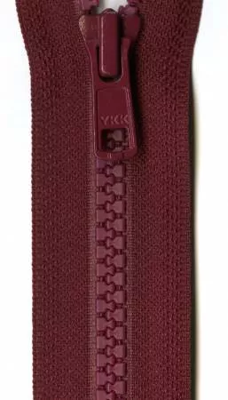 24" 1-Way Separating Zipper/Burgundy (Vislon)
