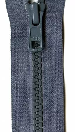 24" 1-Way Separating Zipper/Dark Gray (Vislon)