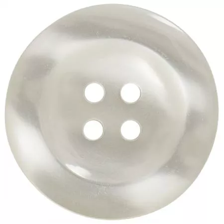25 mm Skinny Shirt Button - White - 4pc