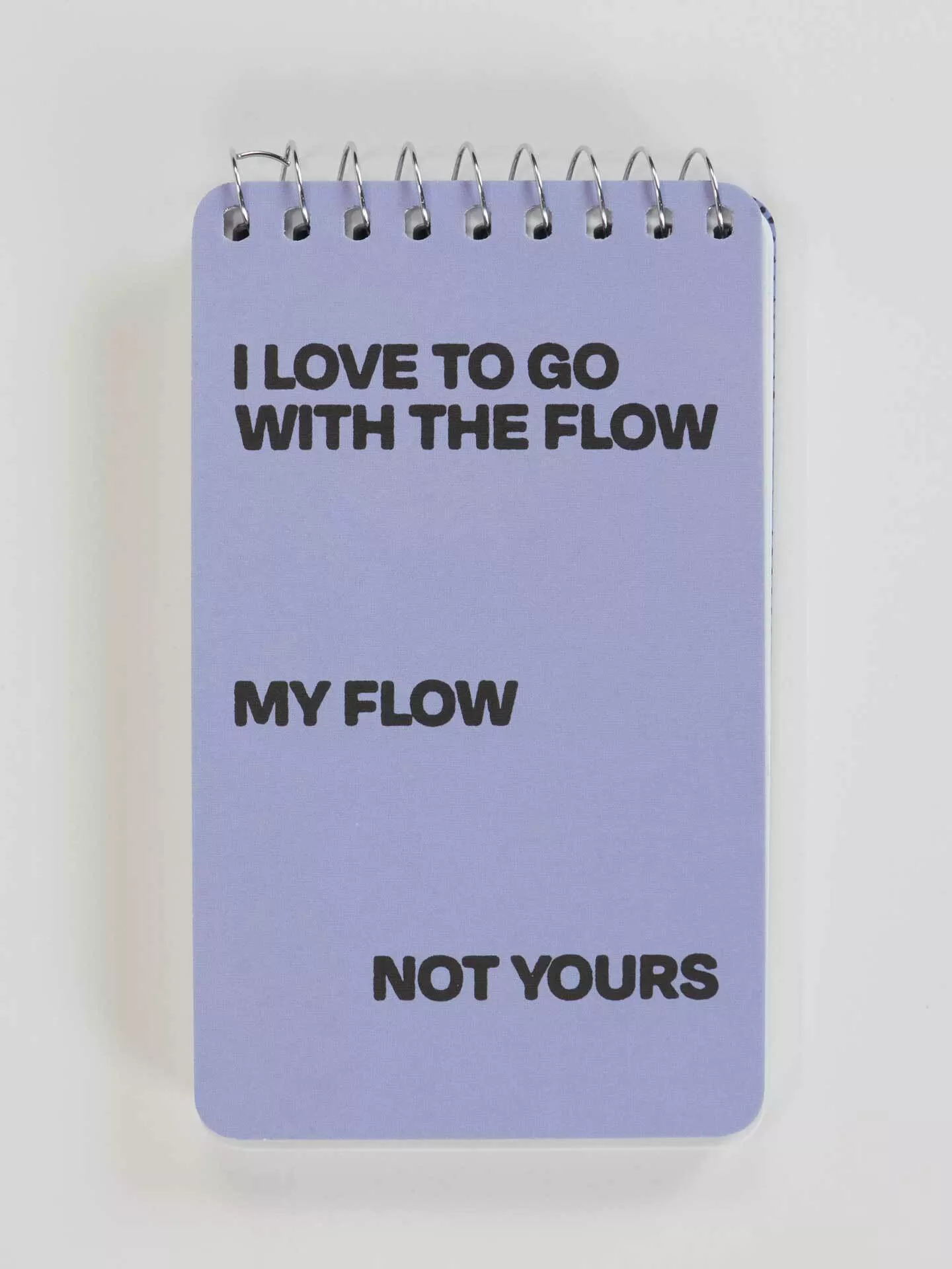 3 x 5 inch Notebook - Go with the Flow - Blue Q