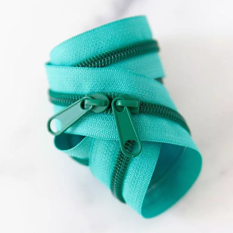 30 inch Turquoise Zipper with Turquoise Pull - Stitch Supply