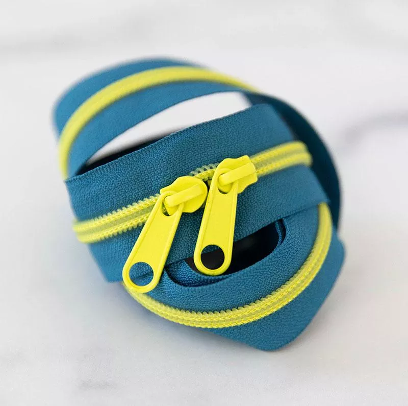 30 inch Zap Zipper with Lime Pull - Stitch Supply