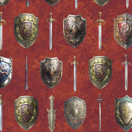 30241T Wizards and Warriors - Swords and Shields - Rust