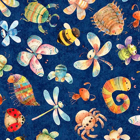 31862-N - Bugs - Navy - Cuties 3 - Morris Creative Group