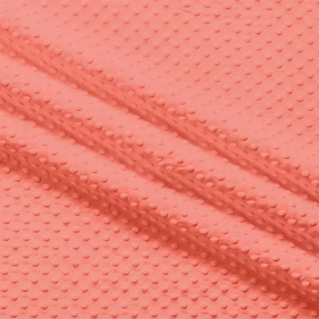 58-60 inch Wide Minky Dots - Polyester - Peach