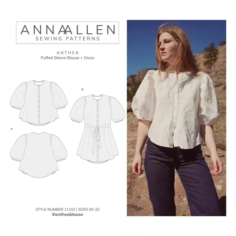 Anthea Blouse + Dress Pattern – PDF DOWNLOAD