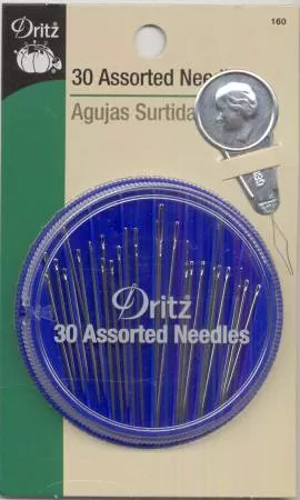 Assorted Hand Needles with Threader in Dispenser 30ct