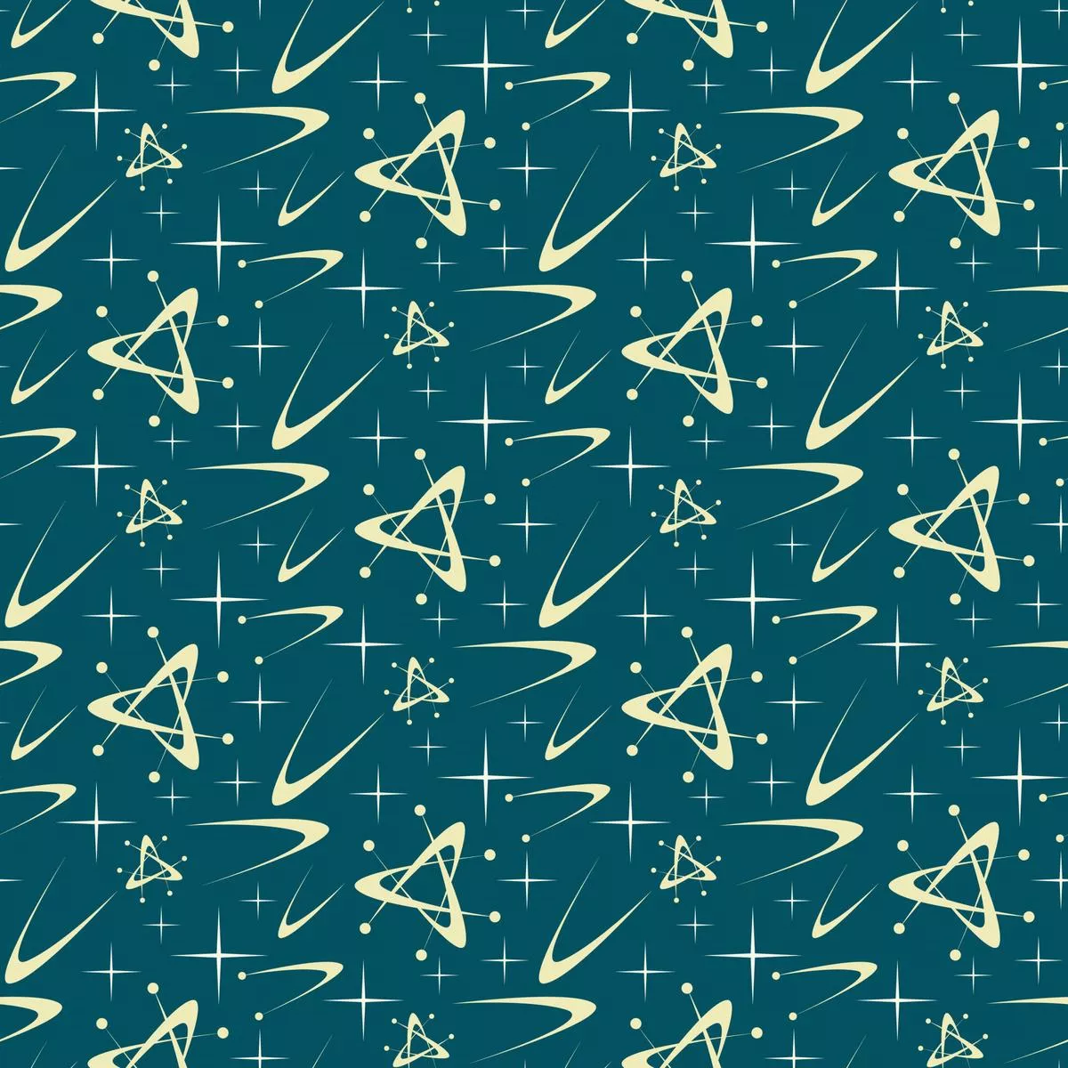 Atomic Starbursts Pattern 6 Quilting Cotton Fabric