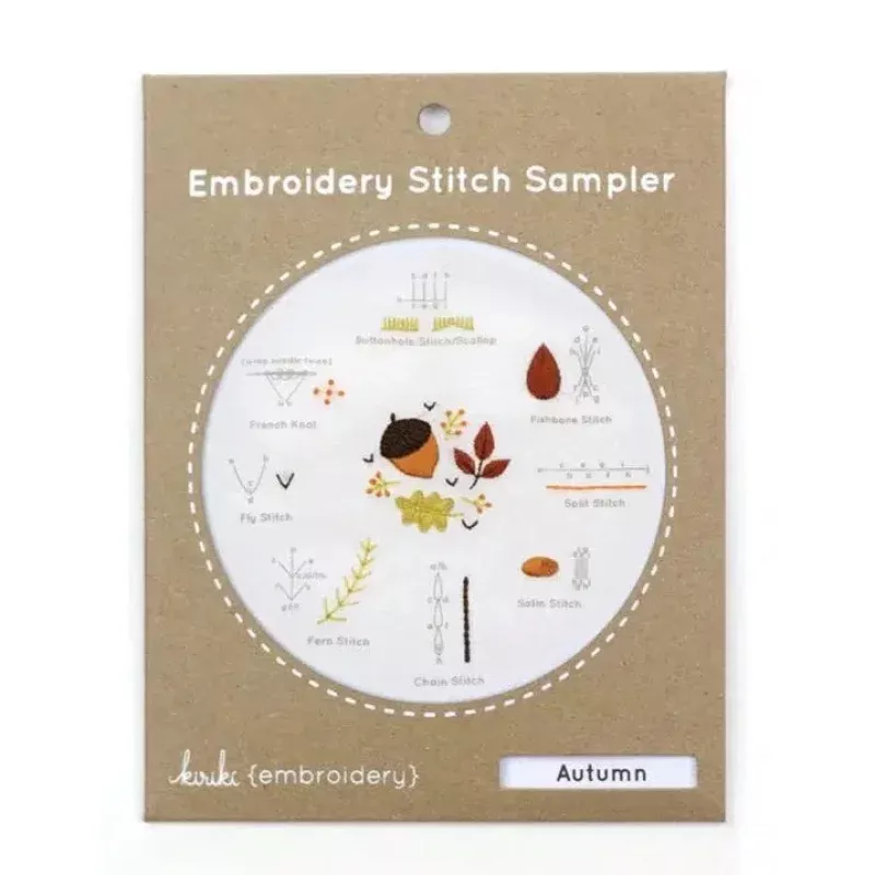 Autumn Embroidery Stitch Sampler