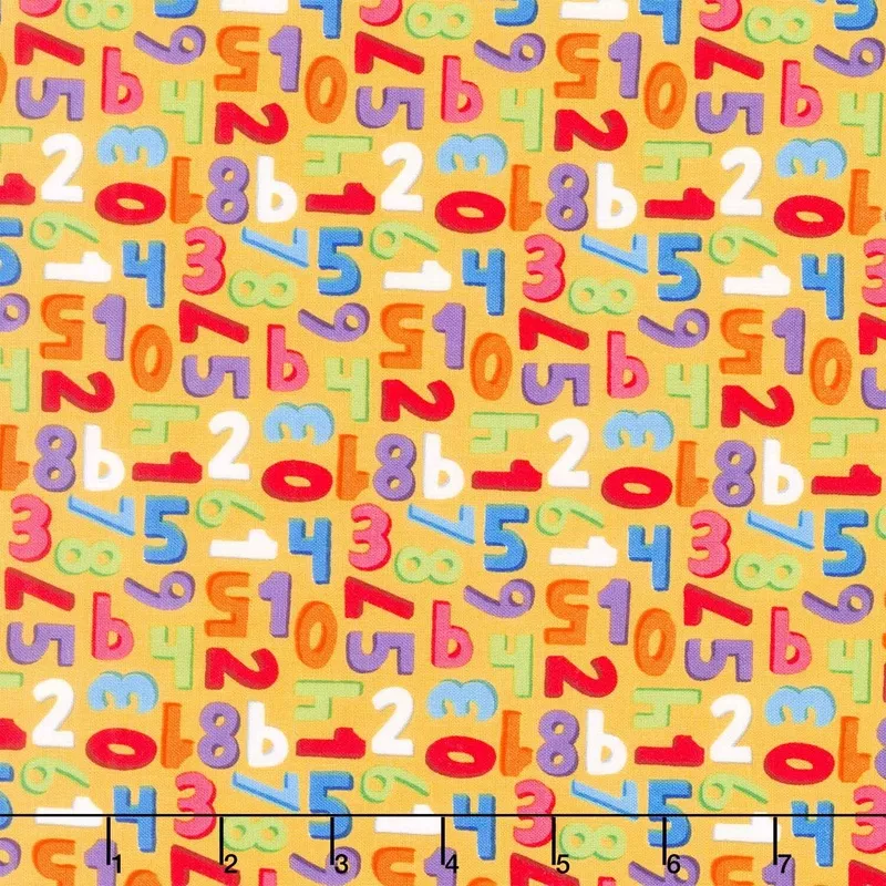 Back to School – Numbers Sunshine Yardage