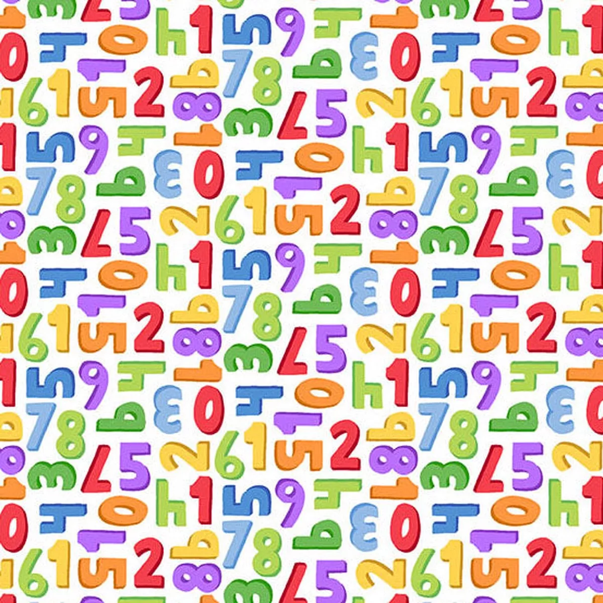 Back to School – Numbers – White