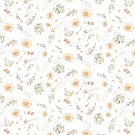 Bathing Bonnie's Milk Bottle Florals White