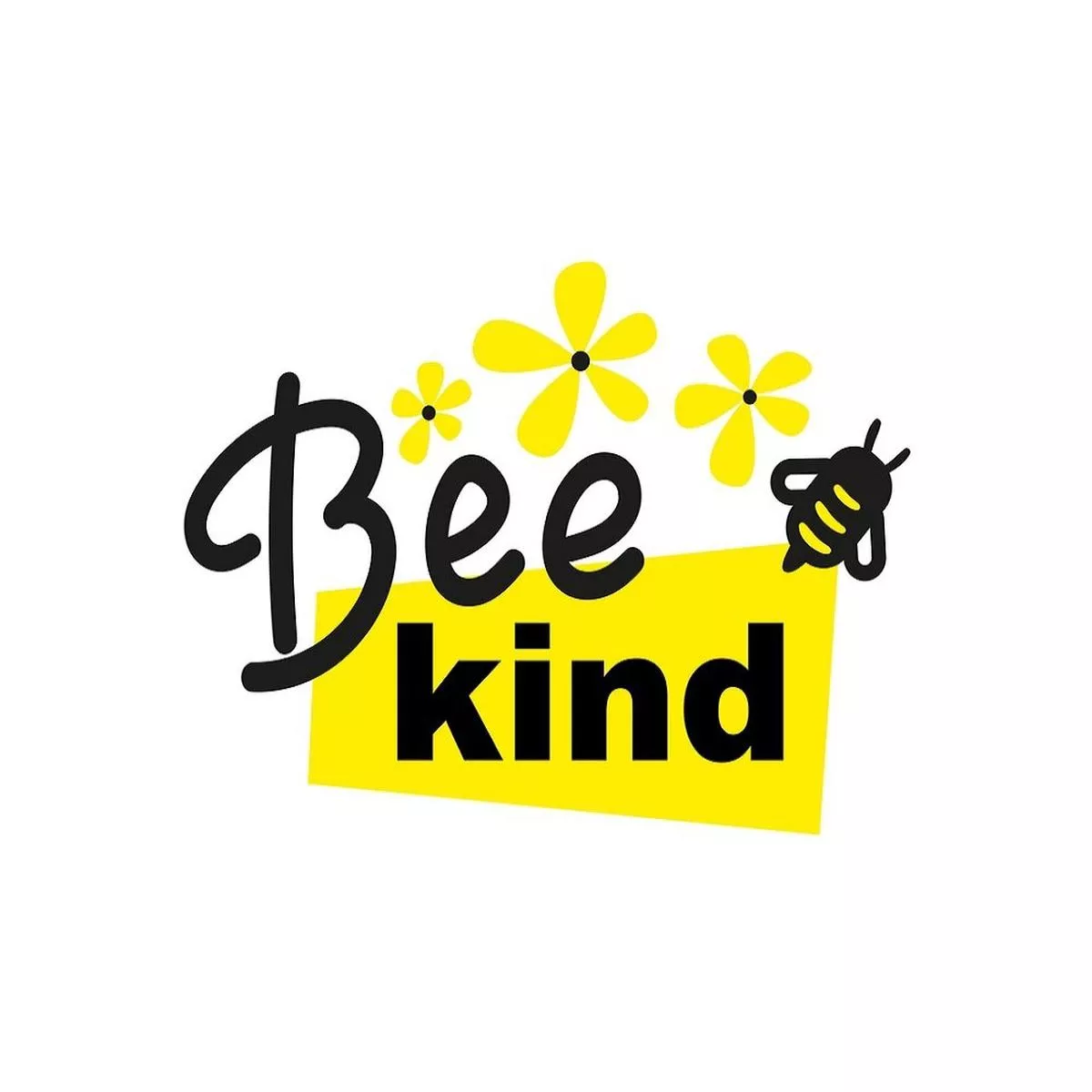 Bee Kind Fabric Panel – White