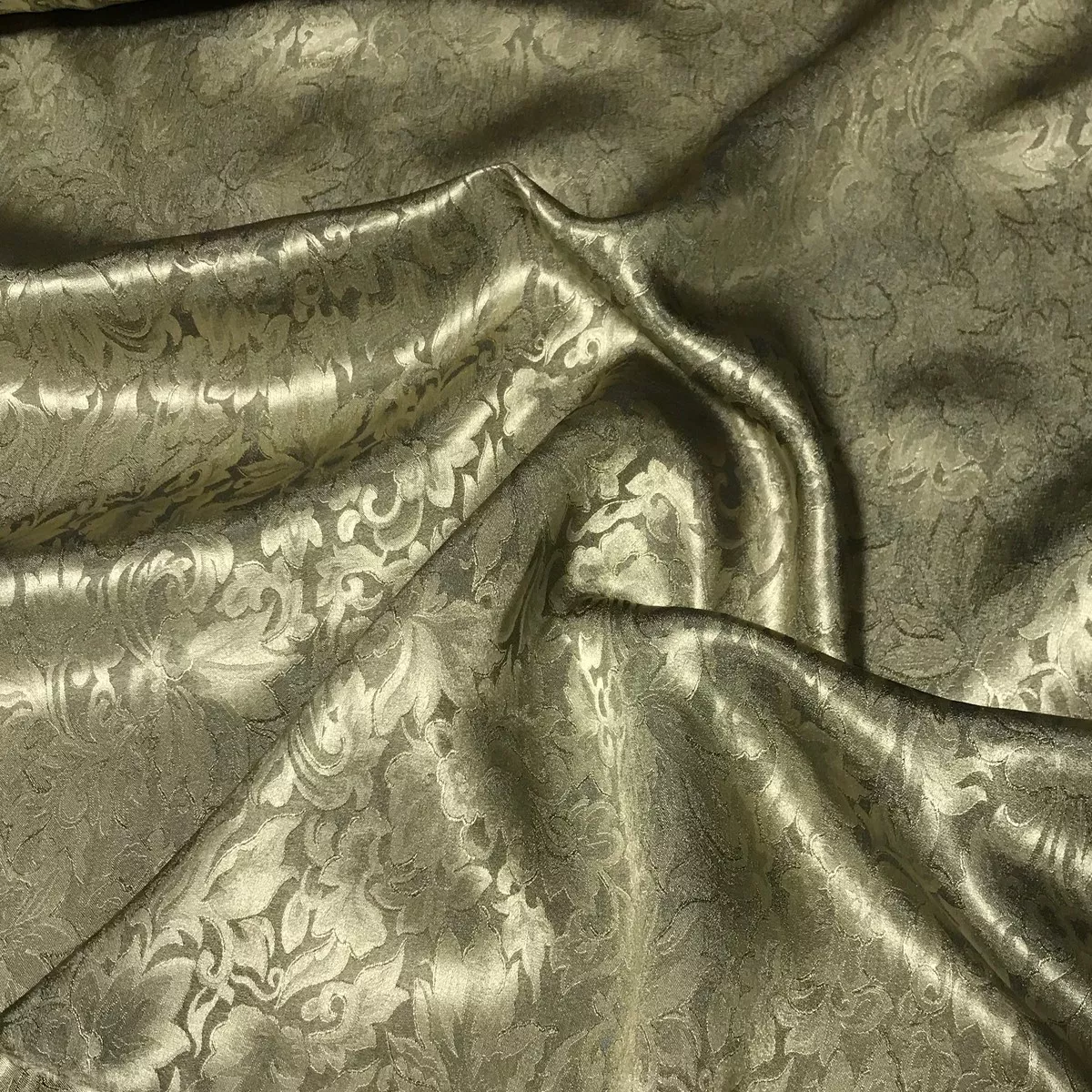 Beige Baroque Scroll – Silk Jacquard