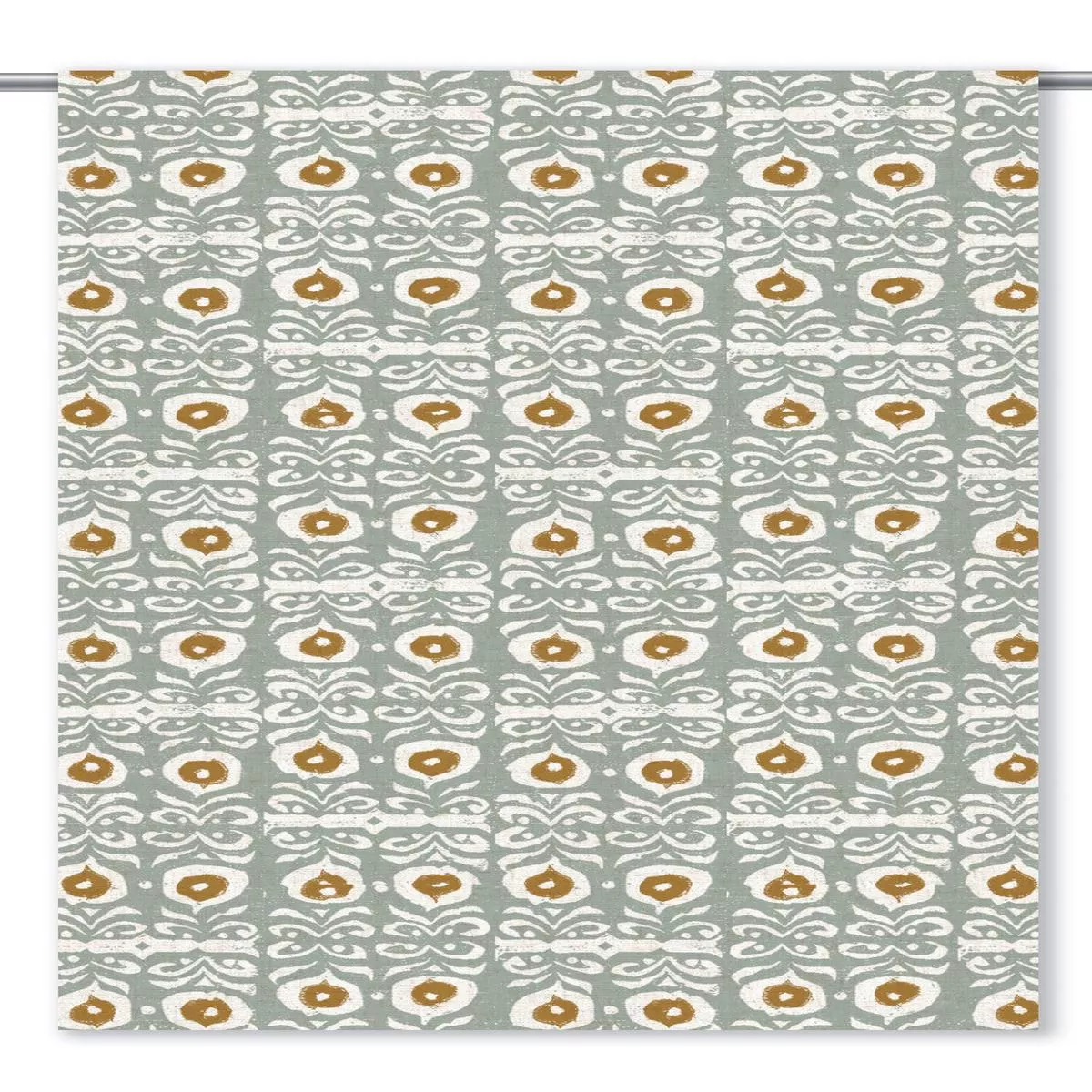 ‘Bernardo’ Fabric by the Yard (Gray-Green/ Duck Egg Blue)
