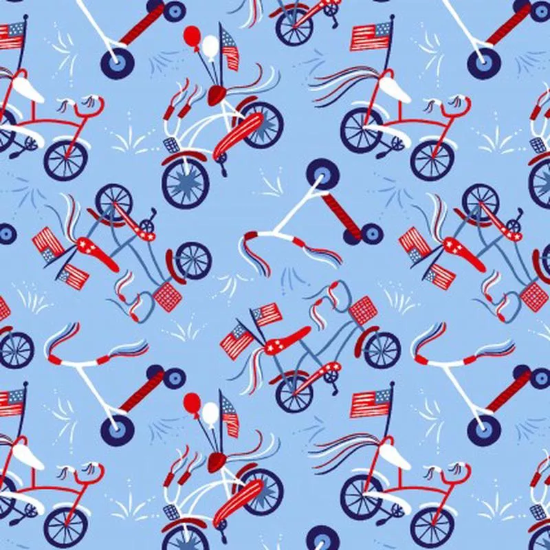 Bicycles – Patriotic Parade~Light Blue