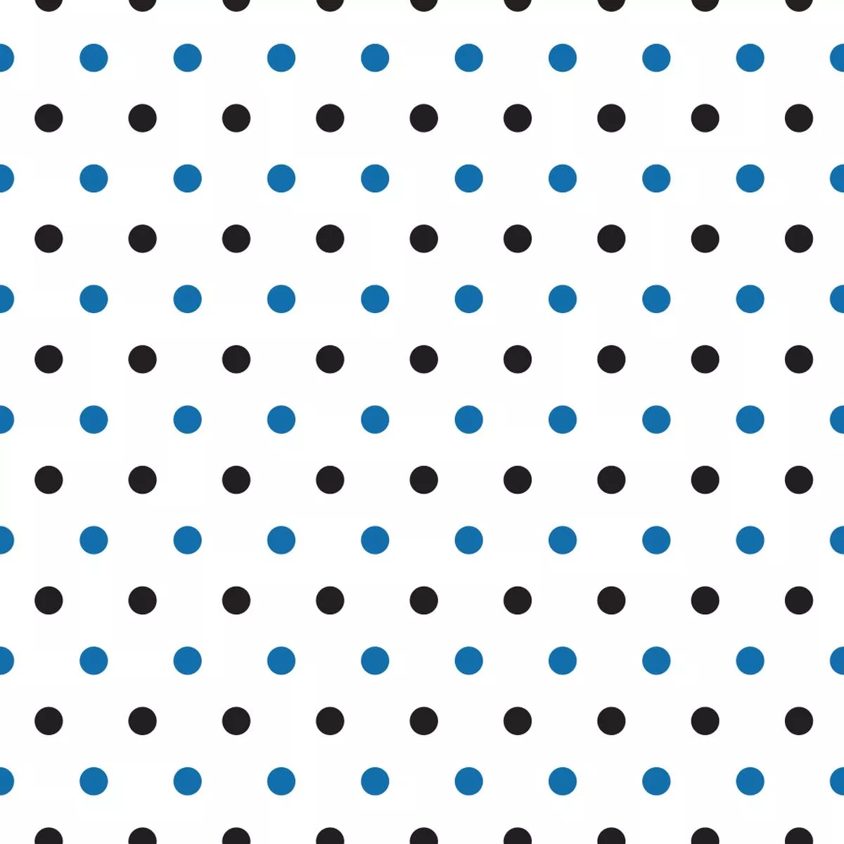 Black And Blue Polka Dots Fabric