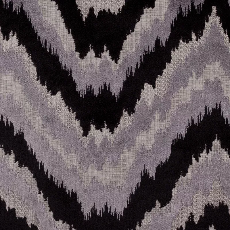 Black/Multi-Gray Ikat Chenille