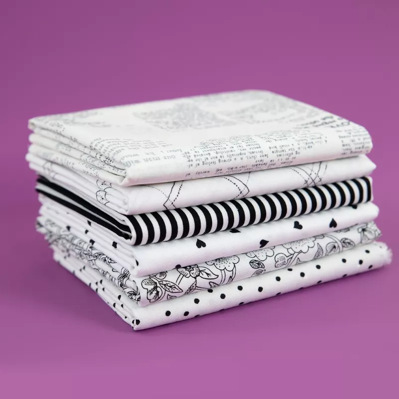 Black on White Curated Fabric Bundle