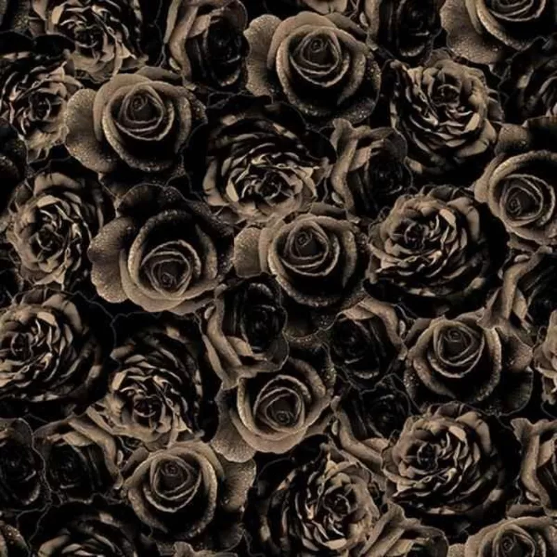 Black Roses Fabric, Deja Boo Collection