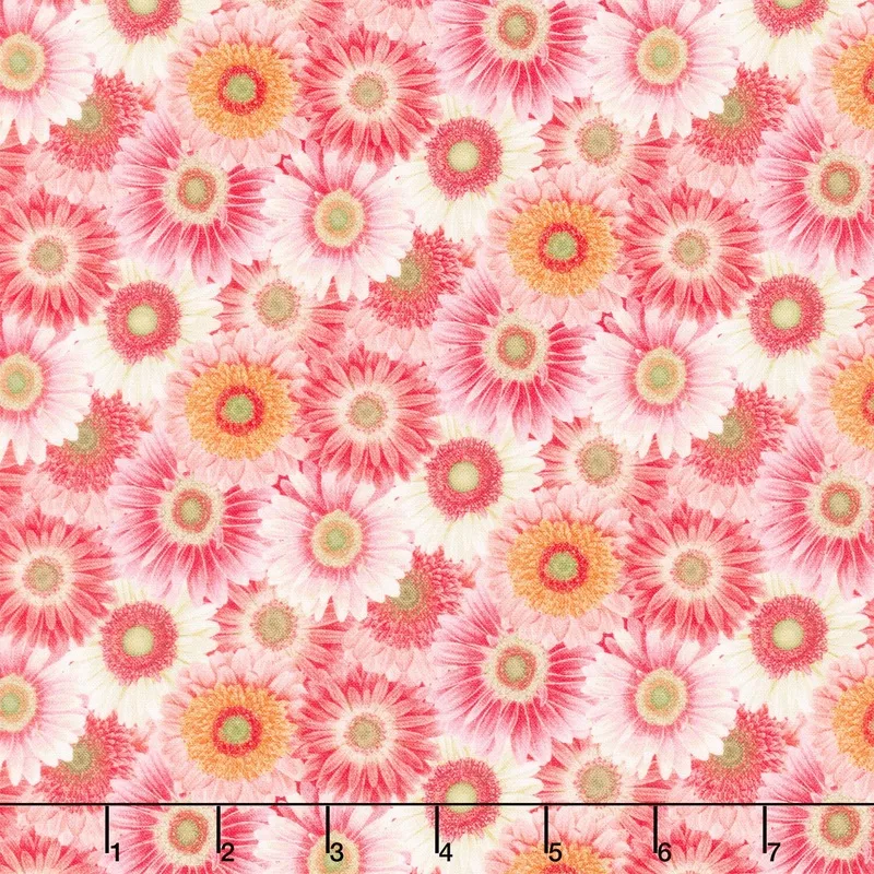 Bloomscape – Packed Flowers Pink Multi Yardage