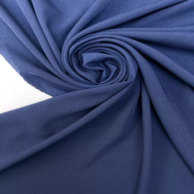 Blue Crepe Woven Fabric