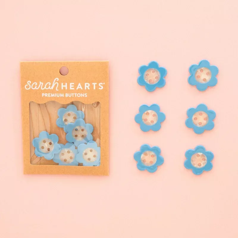 Blue Daisy Large 1″ Buttons