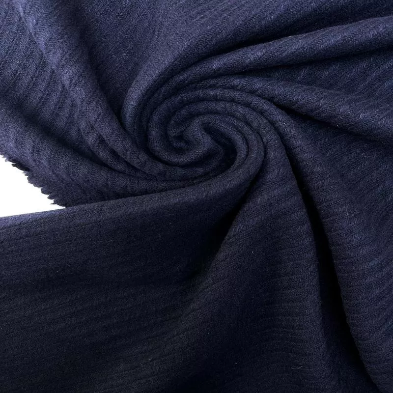 Blue Striped Wool Tweed