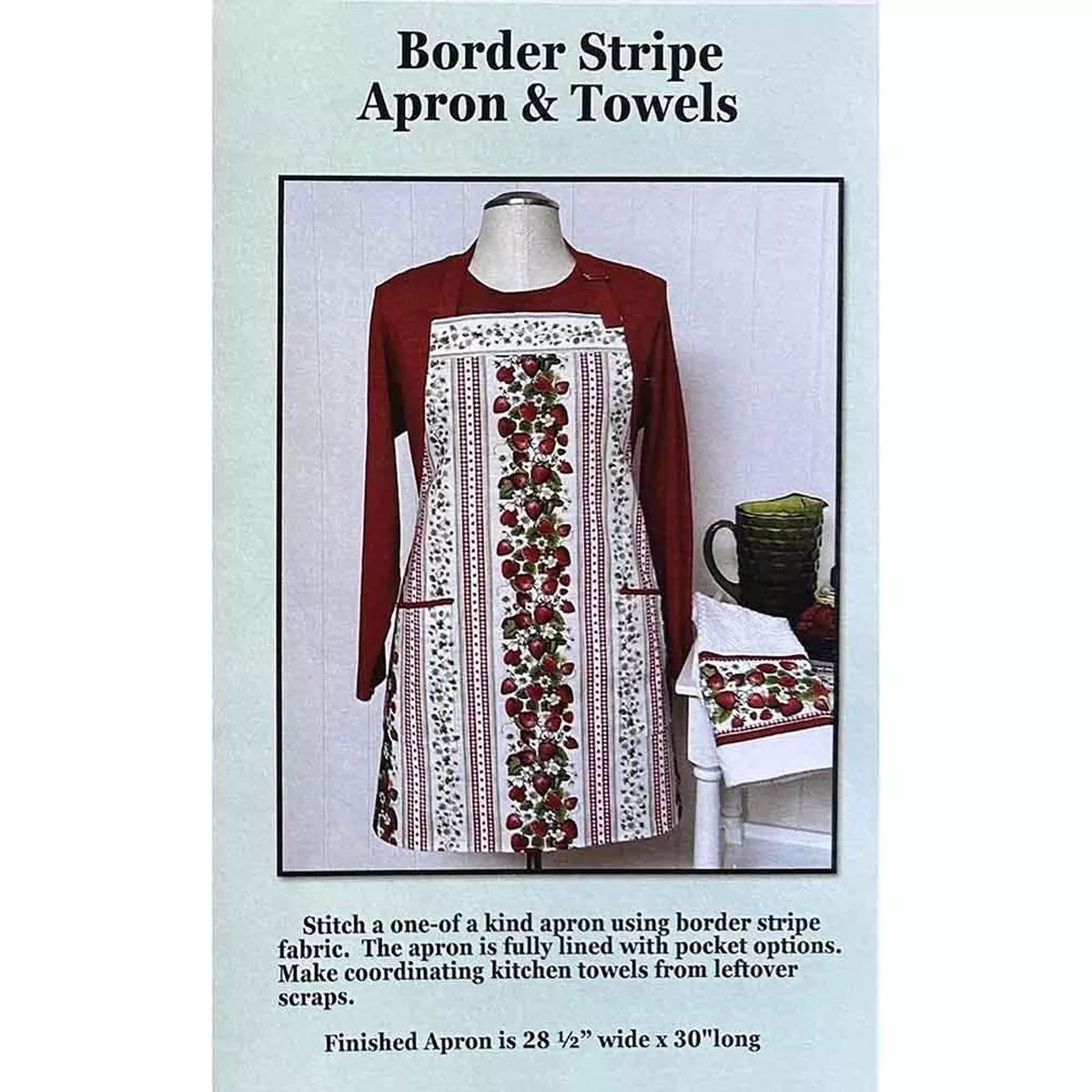 Border Stripe Apron & Towels Pattern – J. Minnis Designs