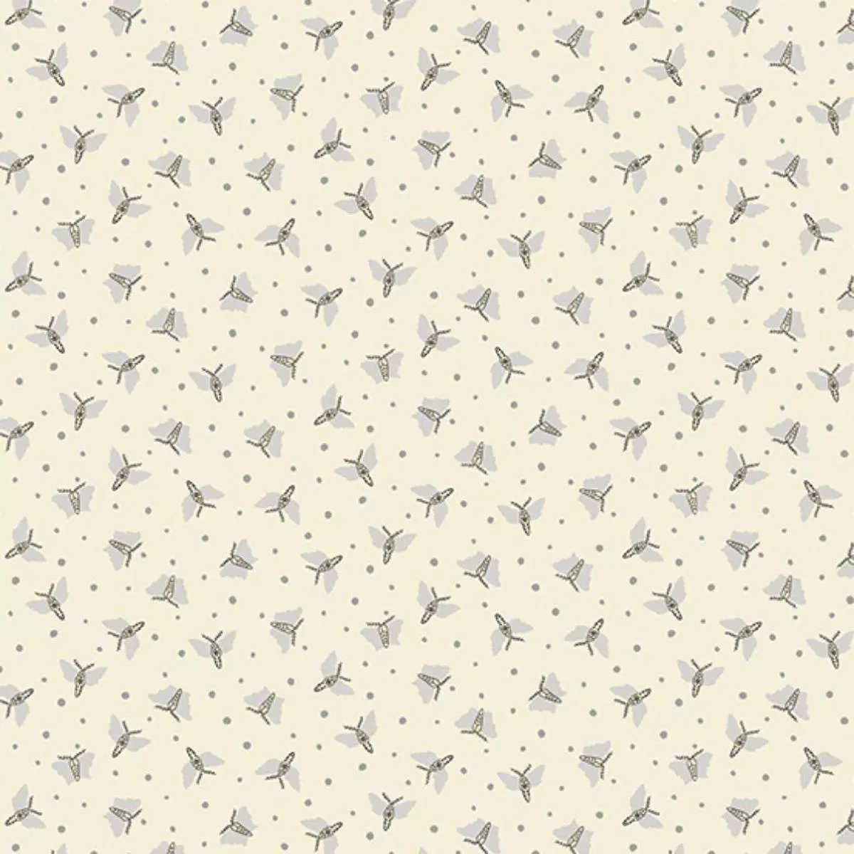 Butterfly Cream by Andover Studio