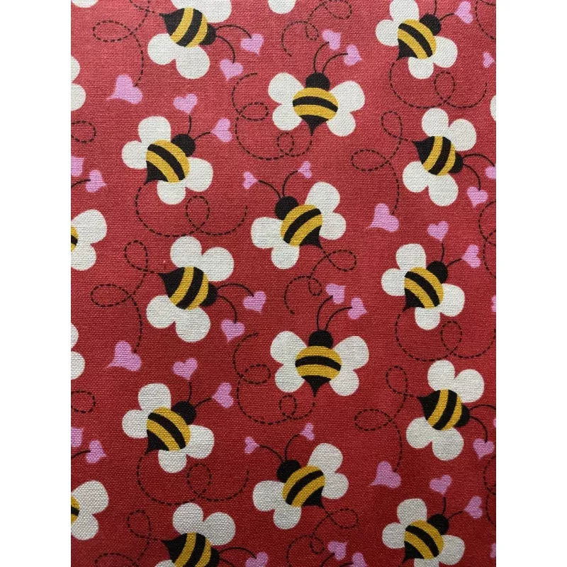 Buzzing In Love-Bees on Red-Unbranded-BTY