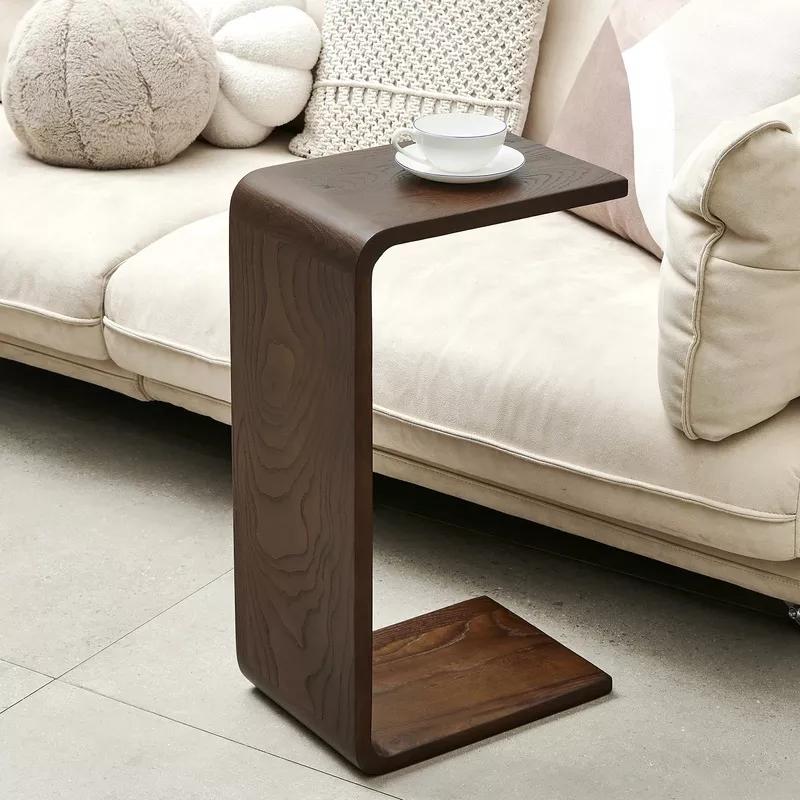 C-Shaped End TableWalnut
