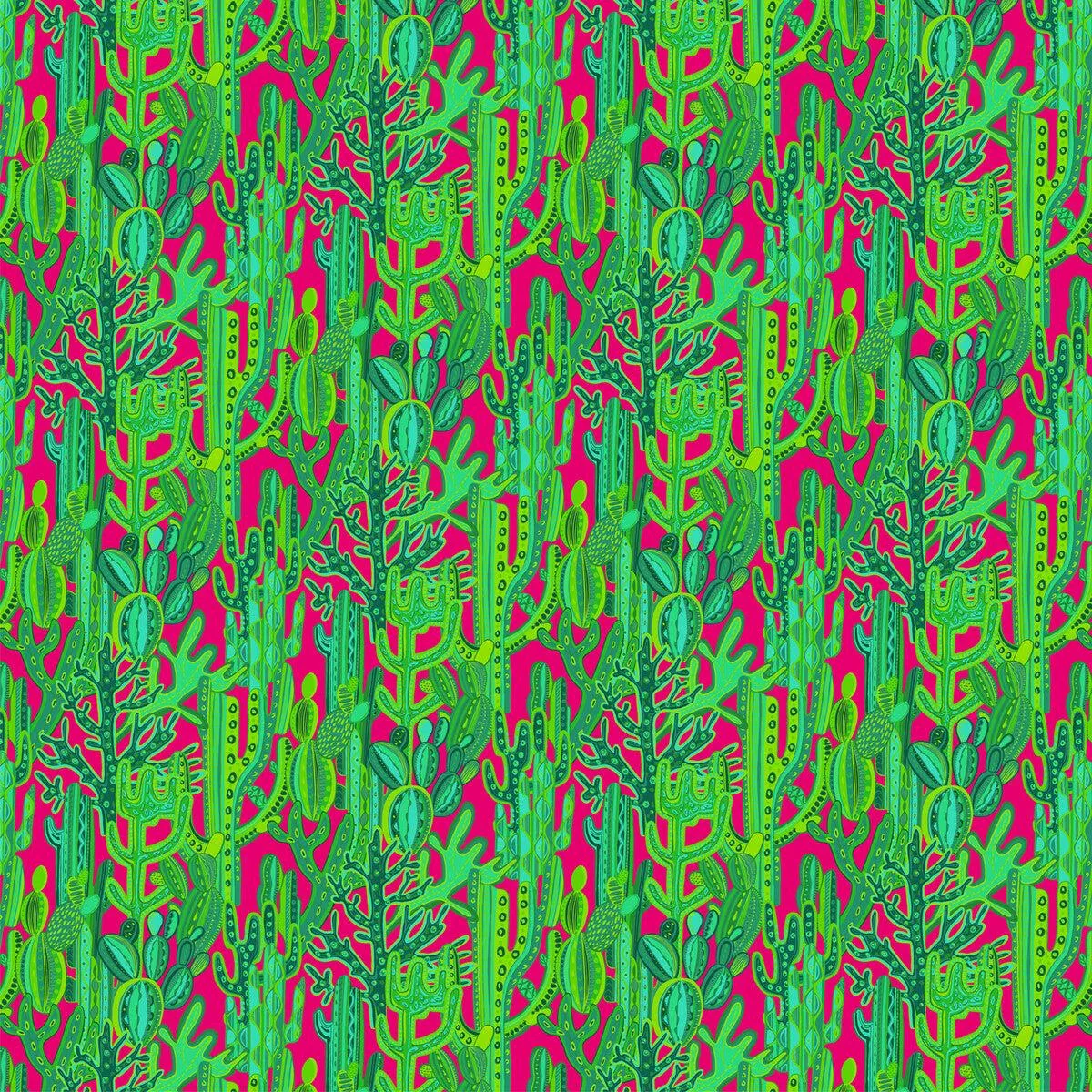 Cactus Rosa/Verde Fabric