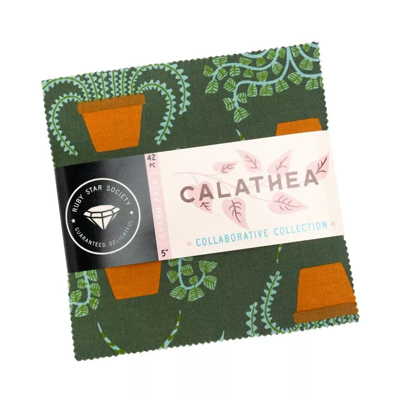 Calathea - 5" Charm Pack - Ruby Star - 42pcs