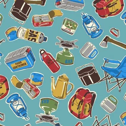 Camping Goods (Canvas)/Blue