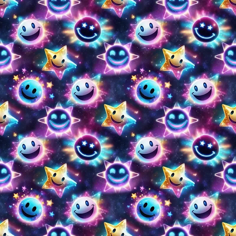 Cartoon Sun & Star Fabric