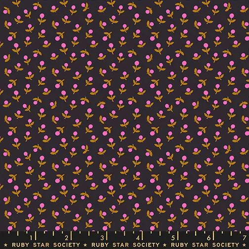 Catnap Black Tiny Flowers Ruby Star