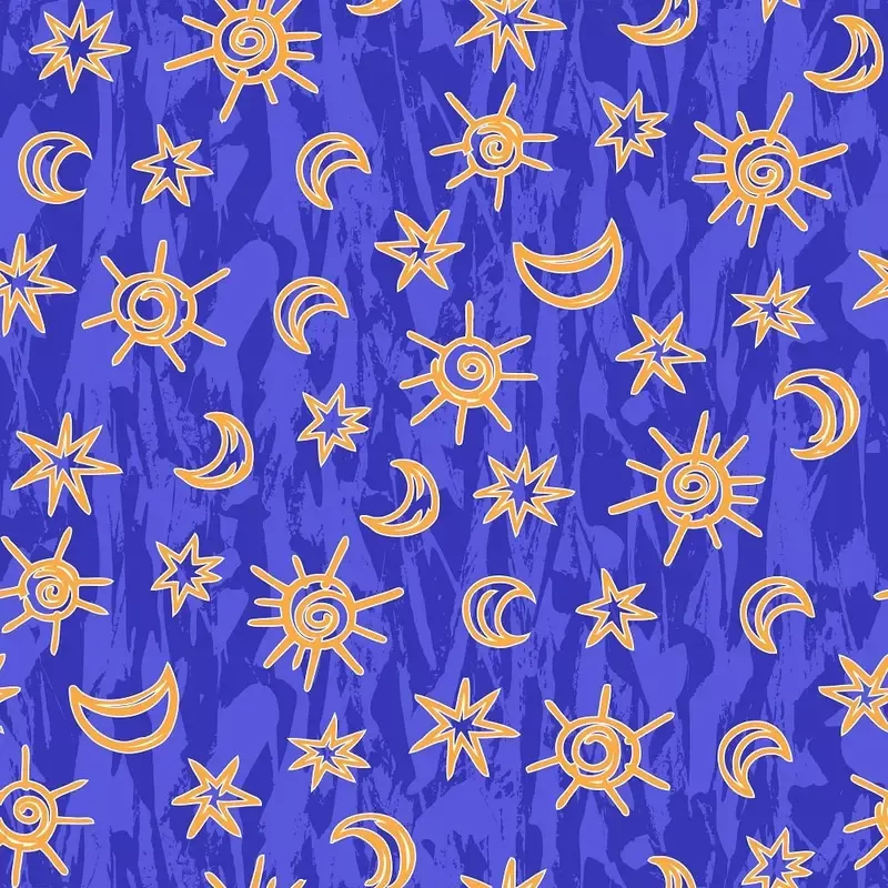 Celestial Grunge Fabric – Blue